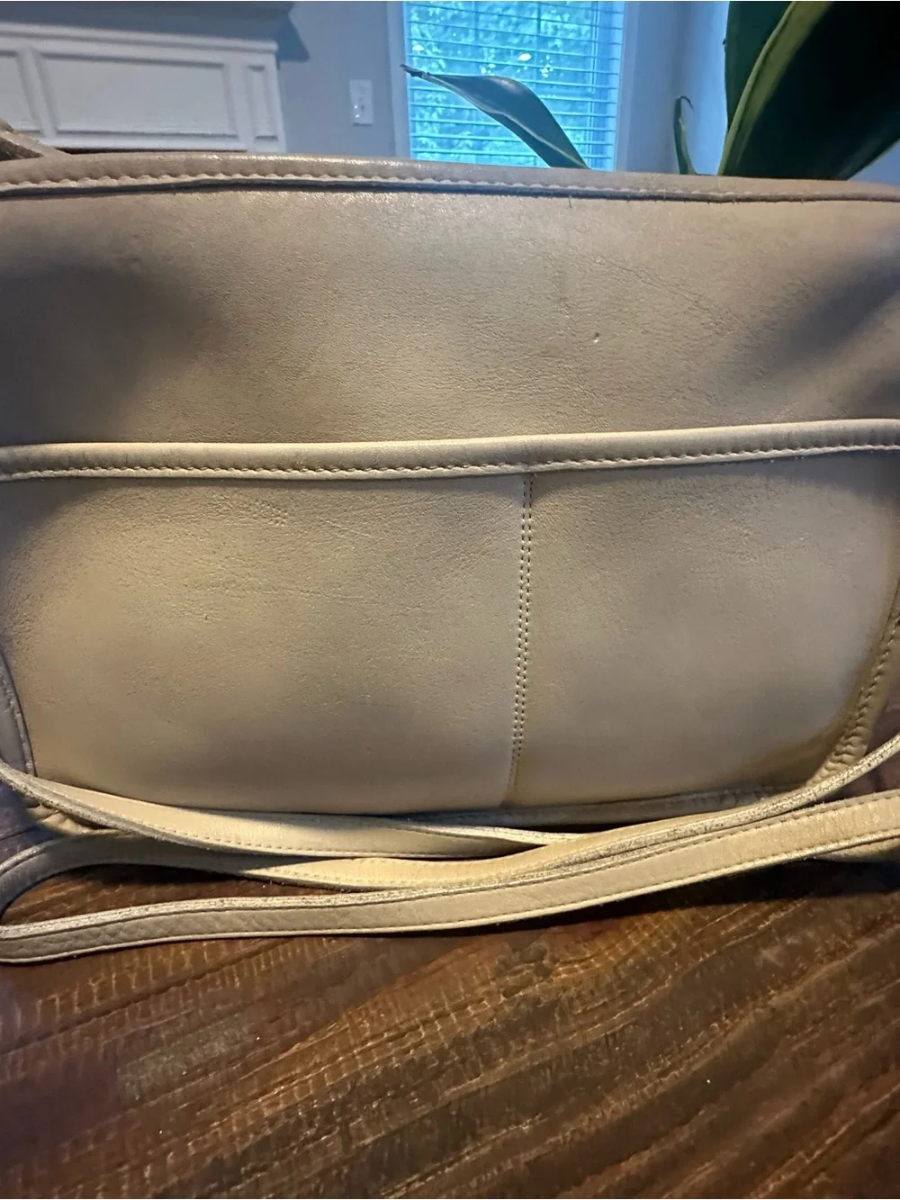 Vintage Coach Cafe Bag 4111 Bone Ivory Leather Crossbody USA